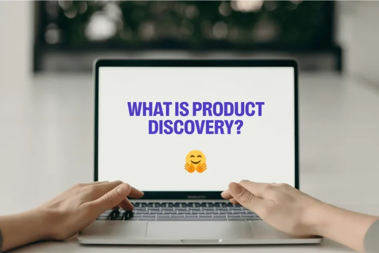 laptop with the text what is product discovery